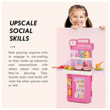 Little Story 4-In-1 Mode Chef Toy Set Luggage Case (41 Pcs) - Pink