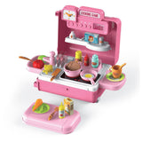 Little Story 4-In-1 Mode Chef Toy Set Luggage Case (41 Pcs) - Pink