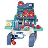 Little Story 3-In-1 Mode Doctor Toy Set School Bag (23 Pcs) - Blue