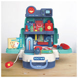 Little Story 3-In-1 Mode Doctor Toy Set School Bag (23 Pcs) - Blue