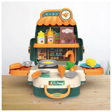 Little Story 3-In-1 Mode Chef Toy Set School Bag (21 Pcs) - Green