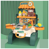 Little Story 3-In-1 Mode Chef Toy Set School Bag (21 Pcs) - Green
