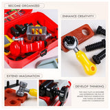 Little Story Mechanic Tool Box Backpack (25 Pcs) - Red