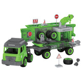 Little Story Kids Toy Sanitation Truck With 2 Mini Truck - Green
