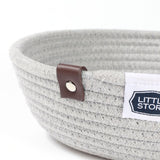 Little Story Multipurpose Rope Baskets- Set Of 3 - Grey