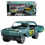 Little Story Slide Die Cast Toy Car Play Set -8Pcs