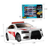 Little Story Slide Die Cast Toy Rapid Car Set - 16Pcs