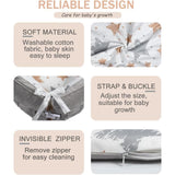 Little Story Galaxy Soft Breathable Fiberfill Newborn Lounger Bed - Grey