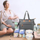 Little Story Colorland Kenzie Pack And Go Baby Travel Diaper Tote Hand Bag - Grey