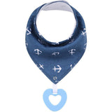 Little Story Bandana Drool Bibs Set Of 2 - Anchors