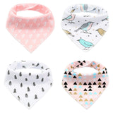 Little Story Bandana Drool Bibs Set Of 4 - Bird