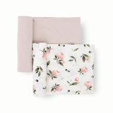 Little Unicorn Stretch Knit Swaddle - Watercolor Rose (Pack of 2)