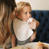 Little Unicorn 3 Pack Cotton Muslin Classic Bib Set - White Set