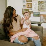 Little Unicorn Cotton Muslin Baby Blanket - Light Pink