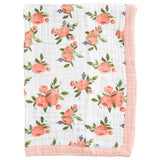 Little Unicorn Cotton Muslin Baby Blanket - Watercolor Roses