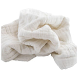 Little Unicorn Cotton Muslin Baby Blanket - White