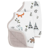 Little Unicorn Cotton Muslin Burp Cloth 2 Pack - Forest Friends