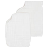 Little Unicorn Cotton Muslin Burp Cloth 2 Pack - White
