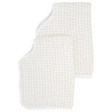 Little Unicorn Cotton Muslin Burp Cloth 2 Pack - Tan Gingham