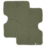 Little Unicorn Cotton Muslin Burp Cloth 2 Pack - Fern