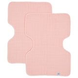 Little Unicorn Cotton Muslin Burp Cloth 2 Pack - Rose Petal