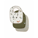 Little Unicorn 3 Pack Cotton Muslin Classic Bib Set - Forest Friends 2