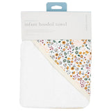 Little Unicorn Cotton Muslin Hooded Infant Towel - Pressed Petals