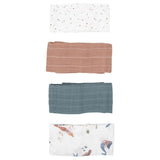 Little Unicorn Cotton Muslin Squares 4 Pack - Mermaids Set