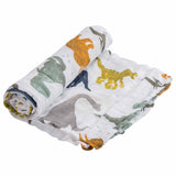 Little Unicorn Cotton Muslin Single Swaddle - Dino Friends