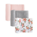 Little Unicorn Cotton Muslin Swaddle Set - Watercolor Roses 2 (Pack of 3)