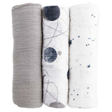 Little Unicorn 3-Pack Cotton Muslin Swaddle Set - Planetary 2 Set