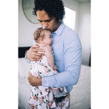 Little Unicorn Cotton Muslin Single Swaddle - Watercolor Roses