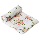 Little Unicorn Cotton Muslin Single Swaddle - Watercolor Roses