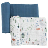 Little Unicorn Deluxe Muslin Swaddle 2 Pack Set - Dragon Days Set