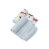 Little Unicorn Deluxe Muslin Swaddle 2 Pack Set - Air Show