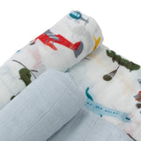 Little Unicorn Deluxe Muslin Swaddle 2 Pack Set - Air Show