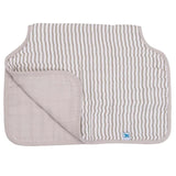 Little Unicorn Cotton Muslin Burp Cloth - Grey Stripe