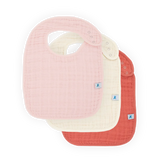 Little Unicorn 3 Pack Cotton Muslin Classic Bib Set - Light Pink
