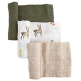 Little Unicorn 3-Pack Cotton Muslin Swaddle Set - Oh Deer 2