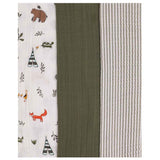 Little Unicorn 3-Pack Cotton Muslin Swaddle Set - Forest Friends 2