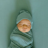 Little Unicorn Stretch Knit Swaddle and Hat Set - Harbor