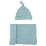 Little Unicorn Stretch Knit Swaddle and Hat Set - Harbor