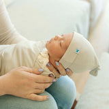 Little Unicorn Stretch Knit Swaddle and Hat Set - Pebble