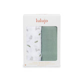 Lulujo Cotton Swaddles - Bunny & Fern (Pack of 2)