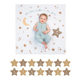 Lulujo Baby's First Year Blanket & Cards Set - Written in the Stars