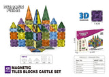 Magnetic Fields Magnetic Tiles Blocks Castle Set - 48 Pcs