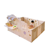 Megastar Toddler Food Truck Play Yard Playpen - Brown