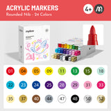 Mideer Round Nib Acrylic Markers - 24 Colors