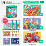 Mideer 3-in-1 Level Up 4 - Puzzles Transportation