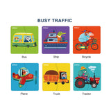 Mideer 6 Busy Traffic Wooden Puzzles - 4PCS